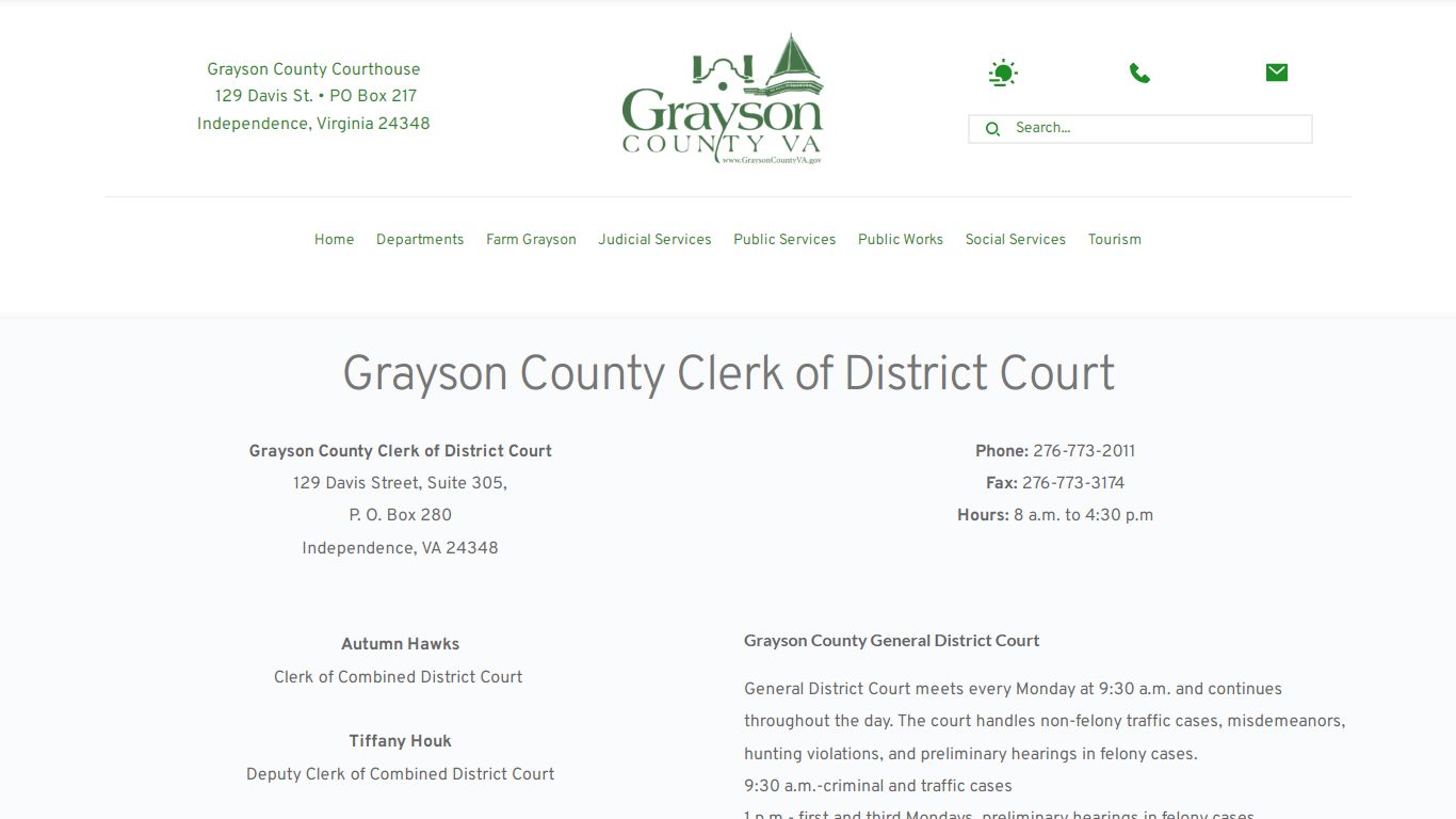Clerk of District Court - Grayson County Government