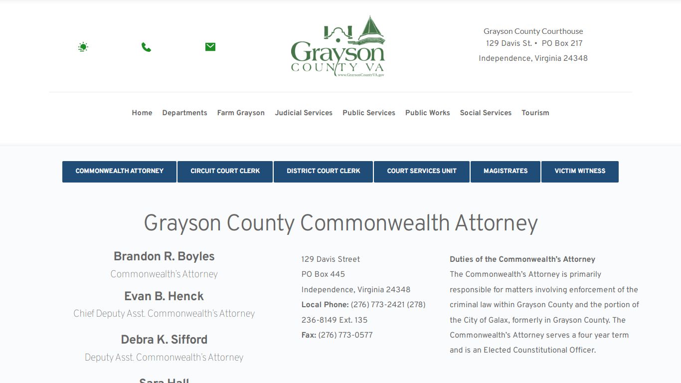 Judicial Services - Grayson County Government